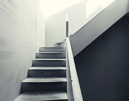 How can I deal with a short bottom step on a stairwell?