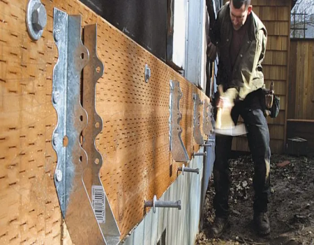 How do I find the (2018) IBC spacing requirement for floor ledger bolts?