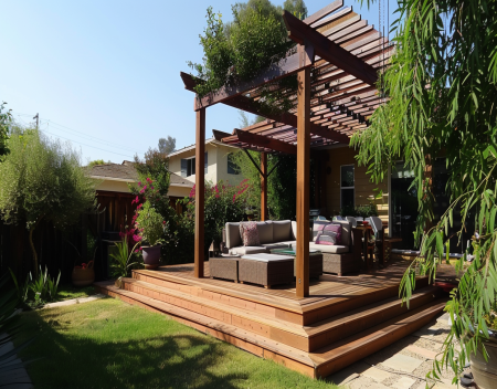 Is it ok to replace corner railings posts with pergola posts?