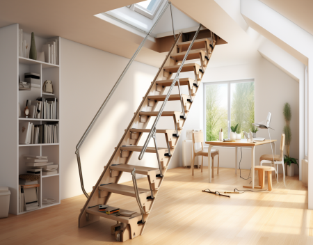 What is the best way to secure a set of folding attic stairs?