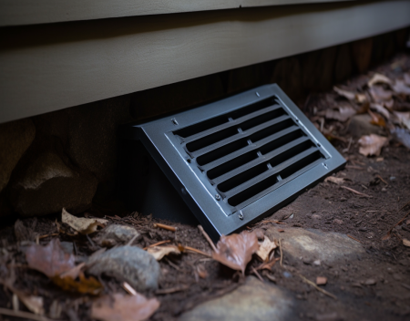 What is the purpose of this indoor crawlspace grate vent?